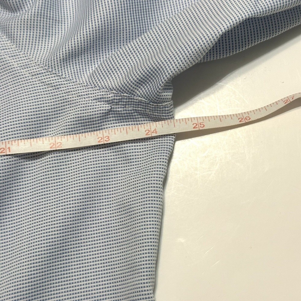 Orvis Button Up Plaid Blue White Shirt Pocket Long Sleeve XL Active Fit - Picture 6 of 10